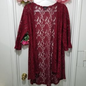 Espresso Lace Roses Cardigan